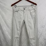 Free People Off White Ripped Denim High Rise jeans Size 29 Photo 3