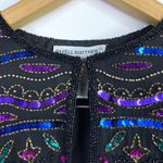 Adrianna Papell Vintage Boutique Evening Silk Beaded Sequin Glam Jacket Womens M Photo 2
