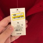 A New Day  NWT Women's Ribbed Tank Top Red Button Up Size XL Photo 3