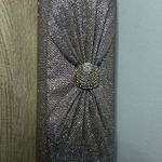 Gunne Sax Vintage  Jessica McClintock Silver Glitter Purse Rhinestone Bow Clutch Photo 3