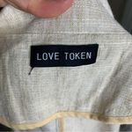 Love Token  linen blend one button closure blazer jacket size‎ small minimalist Photo 6