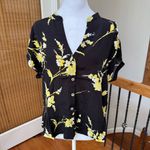 Knot Sisters Revolve Ryan Top Floral Black Yellow v neck viscose Romance print Photo 2