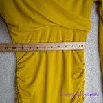 Cinq à Sept New!‎ Cinq A Sept Yellow Long Sleeve Ruched V Neck Miah Mini Dress, size 2 Photo 6