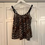 Betsey Johnson Betsy Johnson Y2K leopard ruffled bow tank size small Photo 3