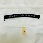 Elie Tahari  White Ruffle Front Button Down Collared Blouse Women's Size Small Photo 5