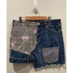 Urban Outfitters BDG Floral Denim Patchwork Asymmetrical Bohemian Mini Skirt Photo 1