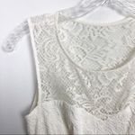 Guess Lace Floral Embroidered Fit & Flare Mini Flare Dress White Size 0 Photo 4