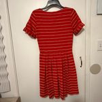 Bordeaux  Striped Red and White Mini Dress Photo 3
