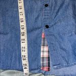 CACO STREETWEAR BLUE DENIM BUTTON DOWN WITH PLAID POCKET LIGHT WEIGHT DENIM Size XL Photo 11