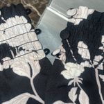 Nanette Lepore Black & Cream Floral print high low smocked dress NWOT Photo 7