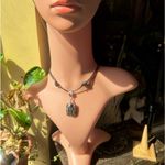 Abalone Shell Claw Sterling Silver Pendant Necklace Blue Photo 3