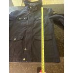 Wenven Woman's Black Coat‎ Jacket Parka Hood Military Style Sz Sm Pockets Patch Photo 8