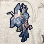 Anthropologie Sanctuary X  Crane Bird Embroidered Crop Hoodie: Heathered Grey Photo 5