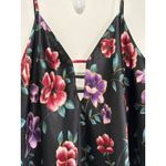 secret treasures Vintage Floral Silky Satin Maxi Slip Dress Nightgown Sexy Side Cut Outs Size 1X Photo 3