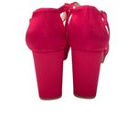 French Connection Women's Platform Peep Toe Pumps NEW Bright pink satin Size 11 Photo 5