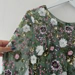 Mac Duggal Sequined Floral Long Sleeve High Neck Sage Green Dress 10 Photo 10