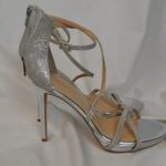 Badgley Mischka JEWEL Silver Galen Strappy Platform Sandal 8.5 Photo 5