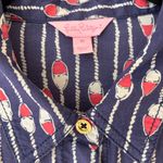 Lilly Pulitzer Cruiser Shirt Camp Oh Buoy Swim Lanes Size 10 Nautical Fisherman Photo 4
