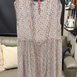 Madewell  Floral Print Dress in Red and Blue size medium Photo 3