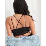 Aerie Holiday Best Lace Longline Bralette Black XXL Photo 1