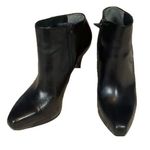 Via spiga leather booties high heels size 9m designed in Italy Black Photo 0