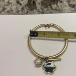 Ann Taylor Costume Gold Tone Charm Bracelet Signed Faux Pearl Rhinestone Enamel Photo 1