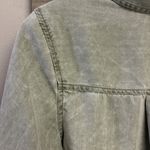 Old Navy Sage Long Sleeve 1/2 Button Down Pullover Rounded Hem Shirt Dress- Sm/T Photo 9