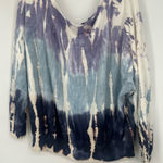 Young Fabulous and Broke  Blue Purple Tye Dye Slouchy Oversized Pullover Sweatshirt Photo 0