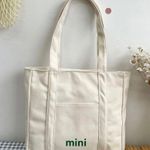 Boutique Canvas Tote Bag White Photo 0