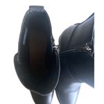 UGG  Atwood Black Buckle Strap Zip Moto Heel Boots Stacked Heel 9 (Light Scratch) Photo 4