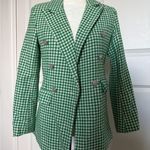 SheIn Green Houndstooth Blazer Photo 0