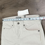 Vince  Union Slouch Cropped Corduroy Button Fly Straight Leg Pants Cream Size 0 Photo 6