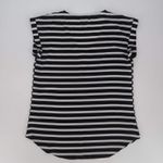 EXPRESS Portofino Striped V Neck Cap Sleeve Round Hem Blouse Top - Size S - GUC Photo 7