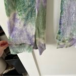 Find Me Now Purple Green Grey Tie Dye Pull On Wide Leg Pants NWT Size L Photo 3