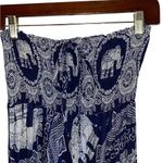 Bohemian Harem Yoga Drop Crotch Cotton Blue Elephant print romper / jumpsuit Size L Photo 6
