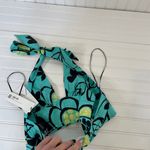 ZARA Women’s 80s Halter Crop Top & Distressed Cut off Denim Shorts Bundle Size S Photo 5