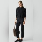 Theory  Sleek Flannel Treeca Pull On Pant In Black Photo 2