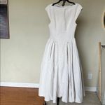 House Of CB HOUSE OF‎ CB 'Debutante' French Dove Moire Satin Backless Midi NWOT Photo 7