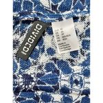 Divided  Women's Argyle Diamond‎ Lace Trim Long Sleeve Crop Top Blue White XS Photo 1