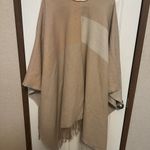 SOIA & KYO  Tan and Cream Fringe Cape Photo 4