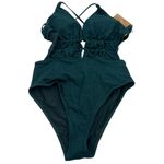 Berlook Dark Green Textured Plunge One Photo 5