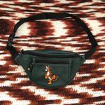 Disney Walt World Winnie the Pooh Tigger Tiger Green Black Leather Fanny Pack Bag Purse Waist Belt Crossbody Measurement in pics Photo 0