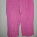 St. John Sport Santana Knit Pink Cropped Wide Leg Flat Front Pants Size 6 Photo 2