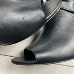 Burberry Sharnford Ankle Boots Open Toe Booties Buckle Leather Heels 38 1/2 Photo 9