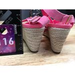 Cole Haan  Crystal Espadrille Sandals Women's 10 Pink Suede Wedge Heel Slingback Photo 2