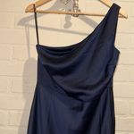 BHLDN  dress Midnight blue One-Shoulder Gown NEW US 10 Photo 1