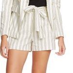 1. State Yellow Tie Striped Boyfriend Shorts  Photo 0
