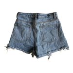 Signature 8 Womens Blue Denim High Rise‎ Button Fly Cut Off Jean Shorts Sz S Photo 6