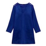 ZARA  Blue Mini Longsleeve Dress(Size Small) Photo 1