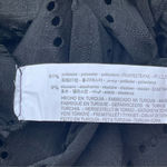 ZARA RUFFLED ASYMMETRIC TOP BLACK EYELET Size L Photo 9